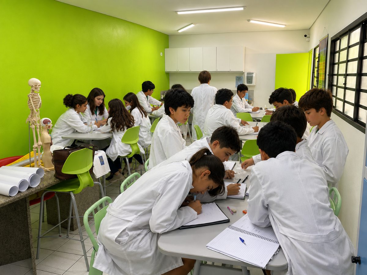 Anos Finais · aula prática no laboratório de ciências