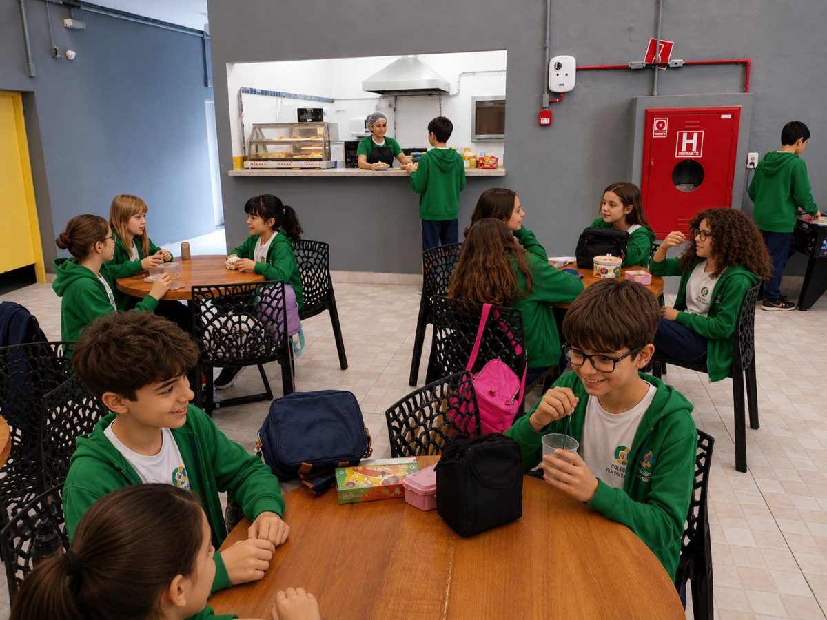 Alunos na Cantina